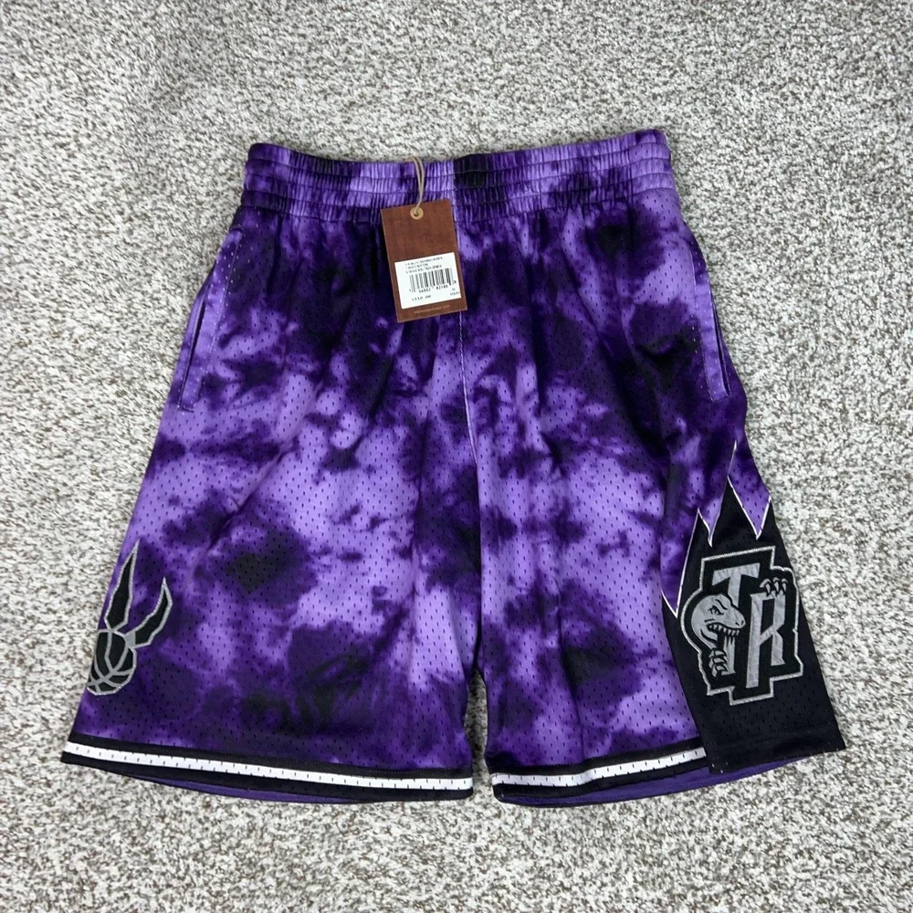 Toronto Raptors Shorts Mens Medium Purple NBA‎ Basketball Mitchell Ness Swingman